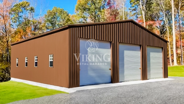 40'x40'x12' All Vertical Steel Garage