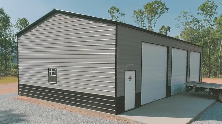 26’X50’X16′ Three Car Metal Garage