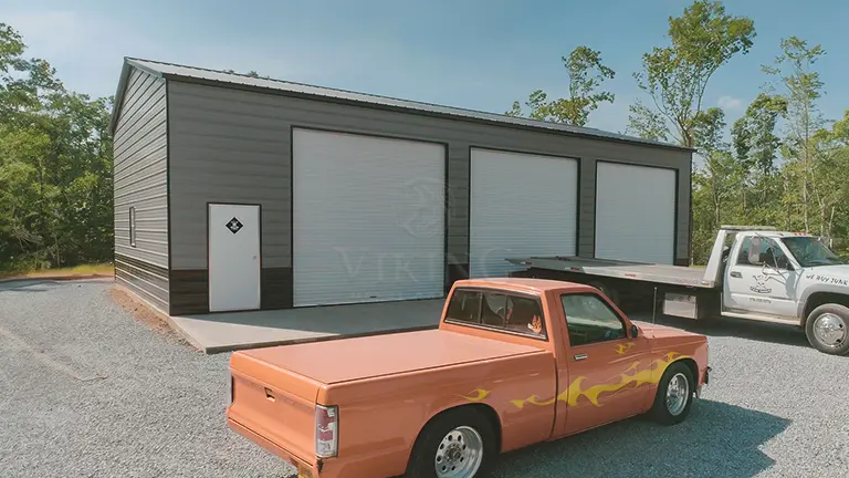 26'X50'X16' Three Car Metal Garage