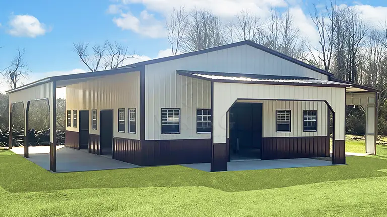 50'x62'x12' Carolina Metal Barn