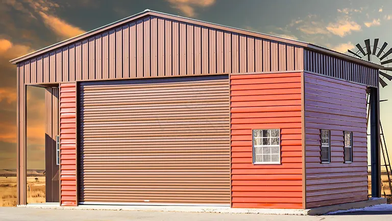 30x25x14 Two Tone Steel Building