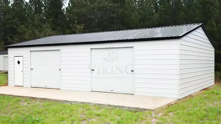 30x40x09 Vertical Roof Double Garage