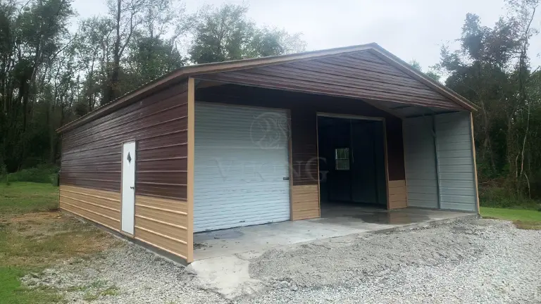 30x40x10 Double Wide Garage with Porch