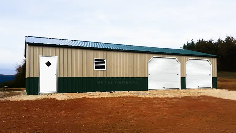 30x55x9 All Vertical Garage Building