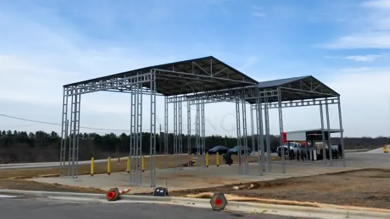 32x32x20 Vertical Roof Carport
