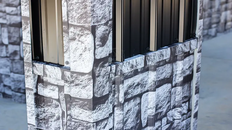 44x25x14 Metal Farm Barn With Printed Wall