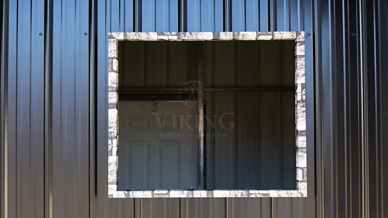 44x25x14 Metal Farm Barn With Printed Wall