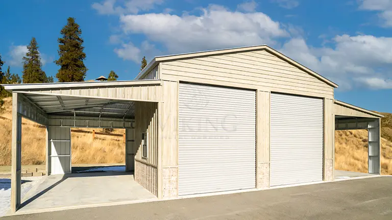 50x27x14 Metal Building With Covered Porch