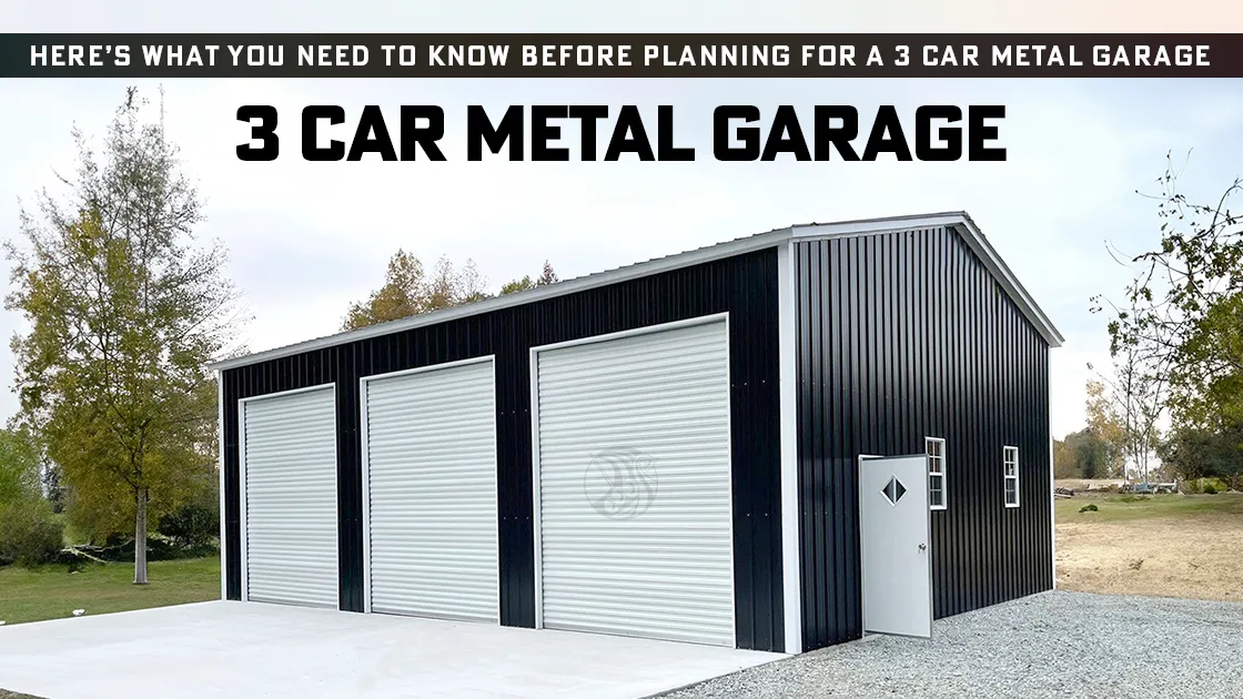 3 Car Metal Garage