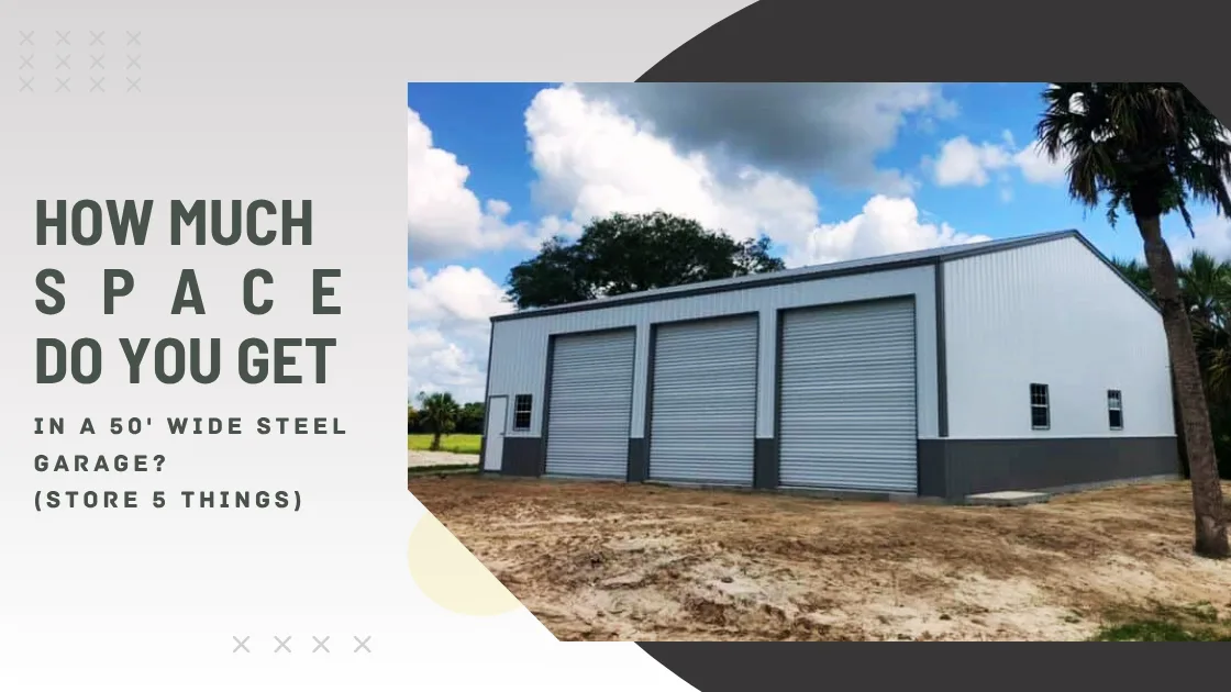 50' Wode Metal Garage